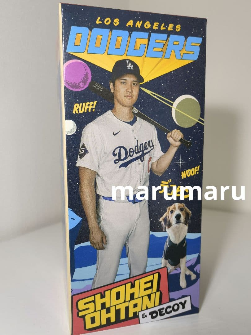 [本物]8月28日来場者限定 大谷翔平&デコピン ゴールド 金色 ボブルヘッド