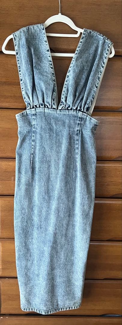 Whim Gazette DENIM Vジャンスカ 38ワンピース