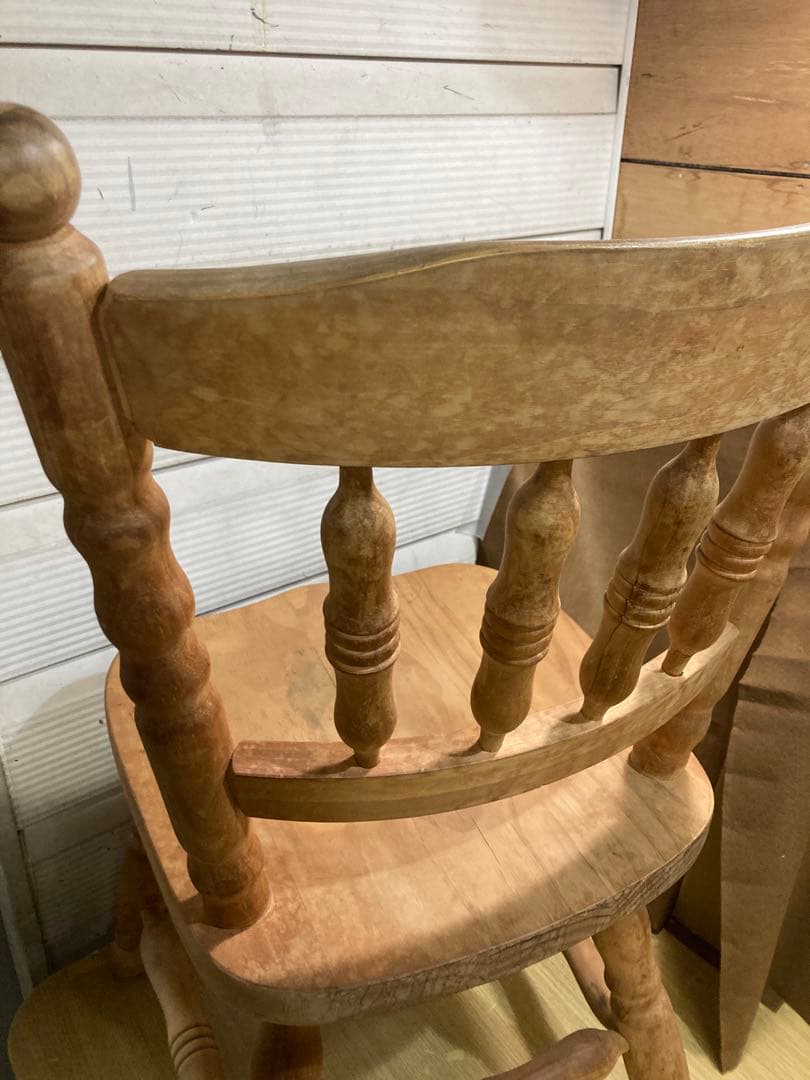 椅子　ヴィンテージ　ダイニングチェア　カフェチェア　剥離