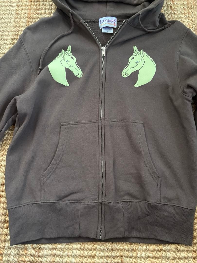 labyrins shuryフルジップパーカー　ブラウン