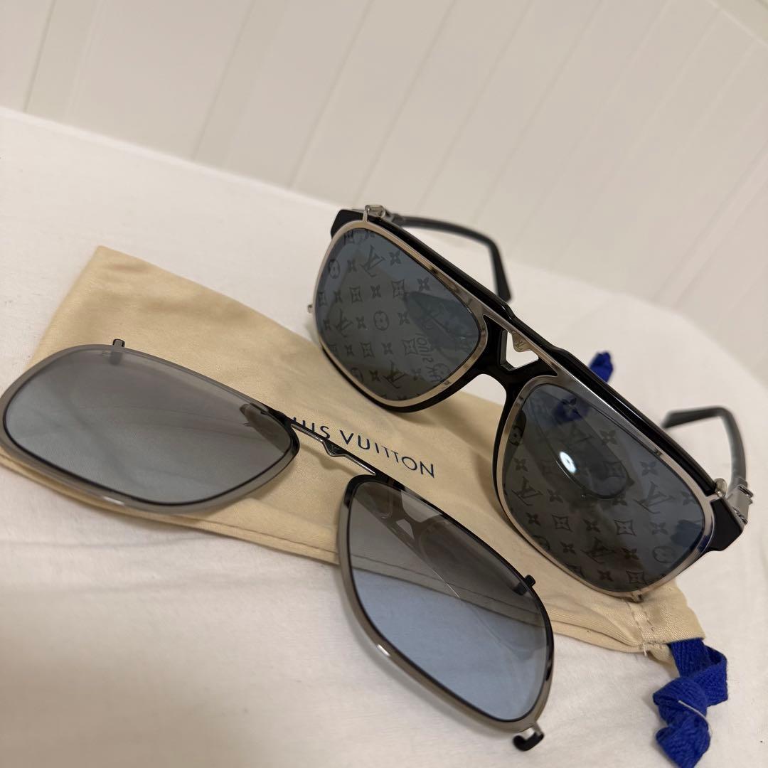 【超美品】ルイ ヴィトン サングラス サテライト モノグラム 交換レンズ付き