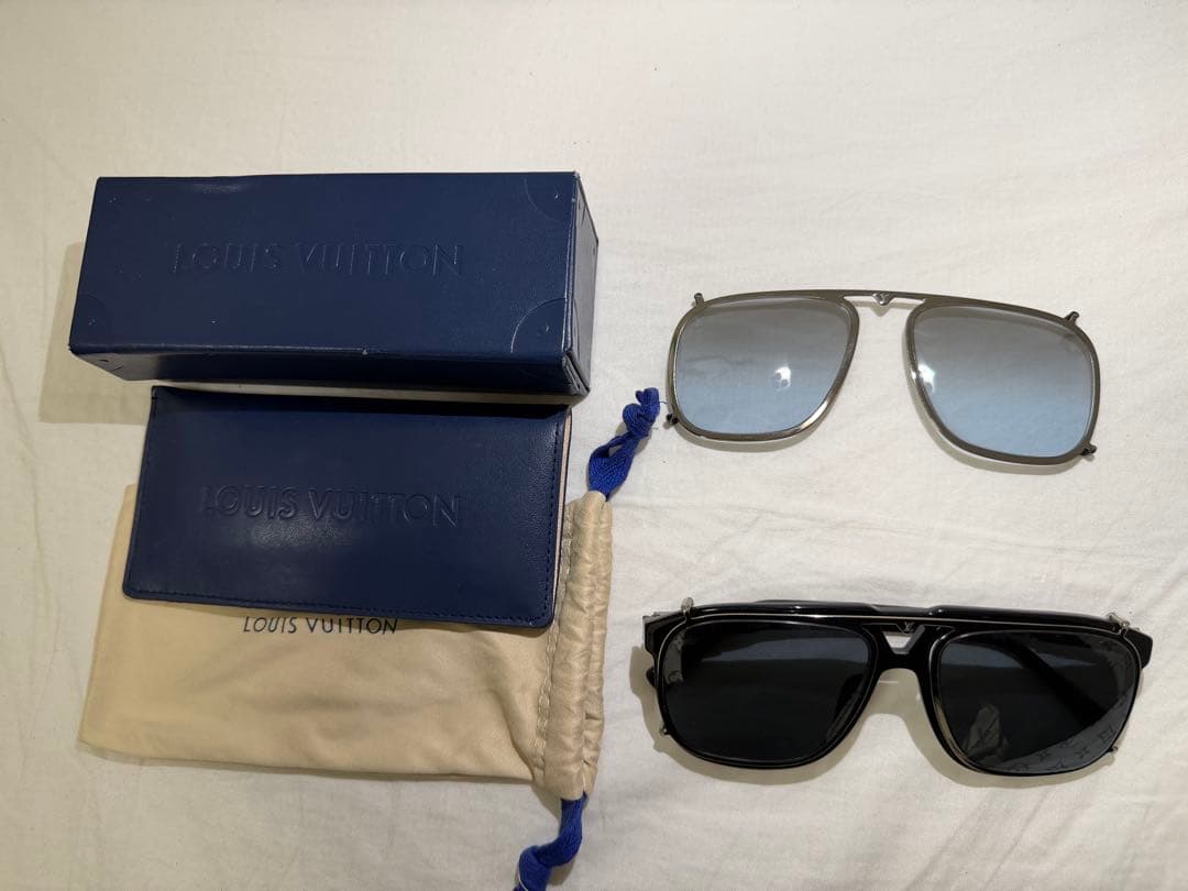 【超美品】ルイ ヴィトン サングラス サテライト モノグラム 交換レンズ付き