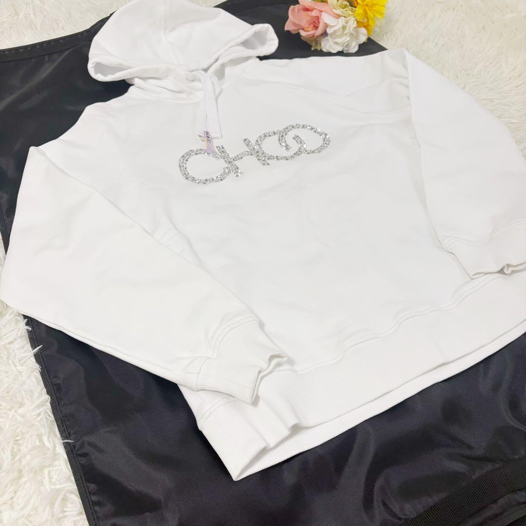 JIMMY CHOO ラインストーン　ロゴ　パーカー イタリア製　オーバーサイズ