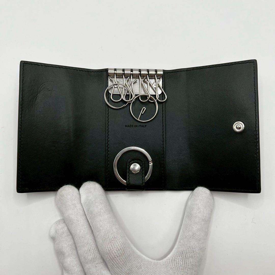 【美品】 CELINE セリーヌ キーケース クロコダイル型押し カーフスキン