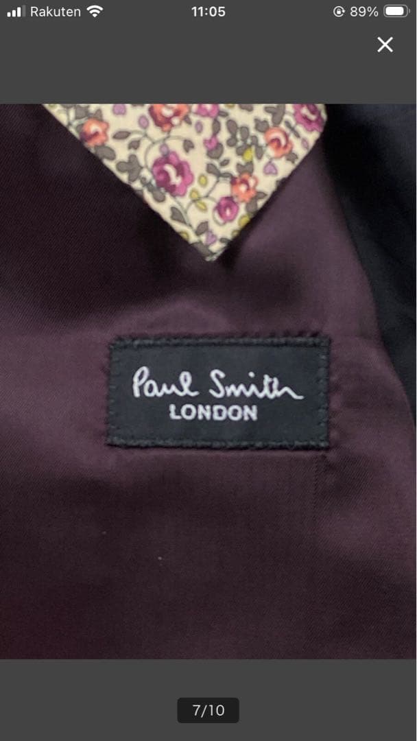 ☆美品 花柄　PaulSmith super120’s ウール100