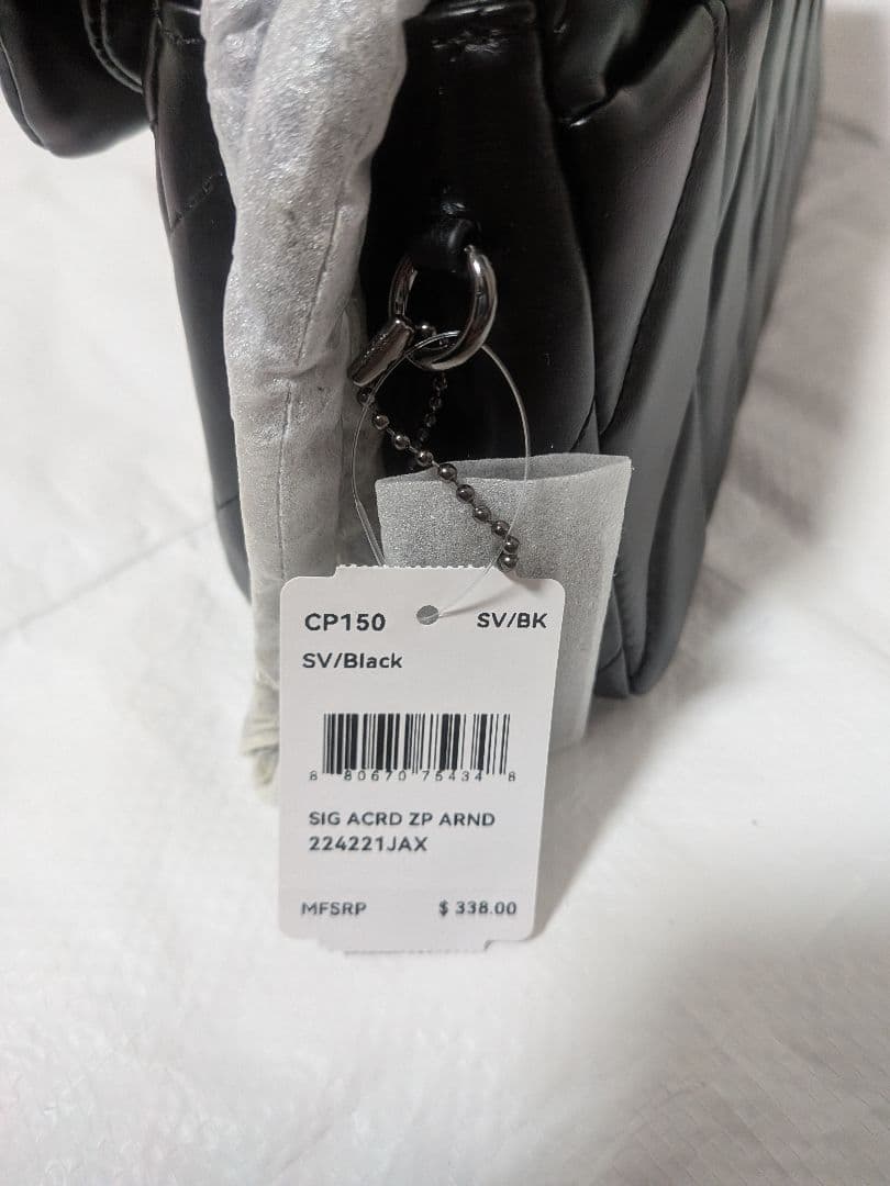 2/12まで大特価！新品未使用　COACH　黒キルティング ショルダーバッグ