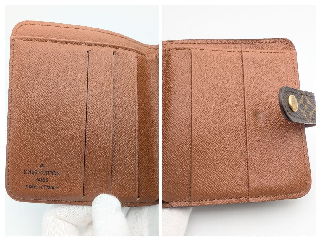 ルイヴィトン LOUIS VUITTON モノグラム コンパクトジップ 二つ折り