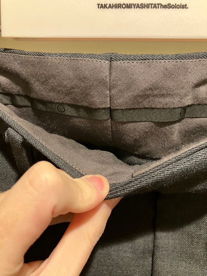 アンダーカバー undercover 22aw 裾zip スラックス　グレー2