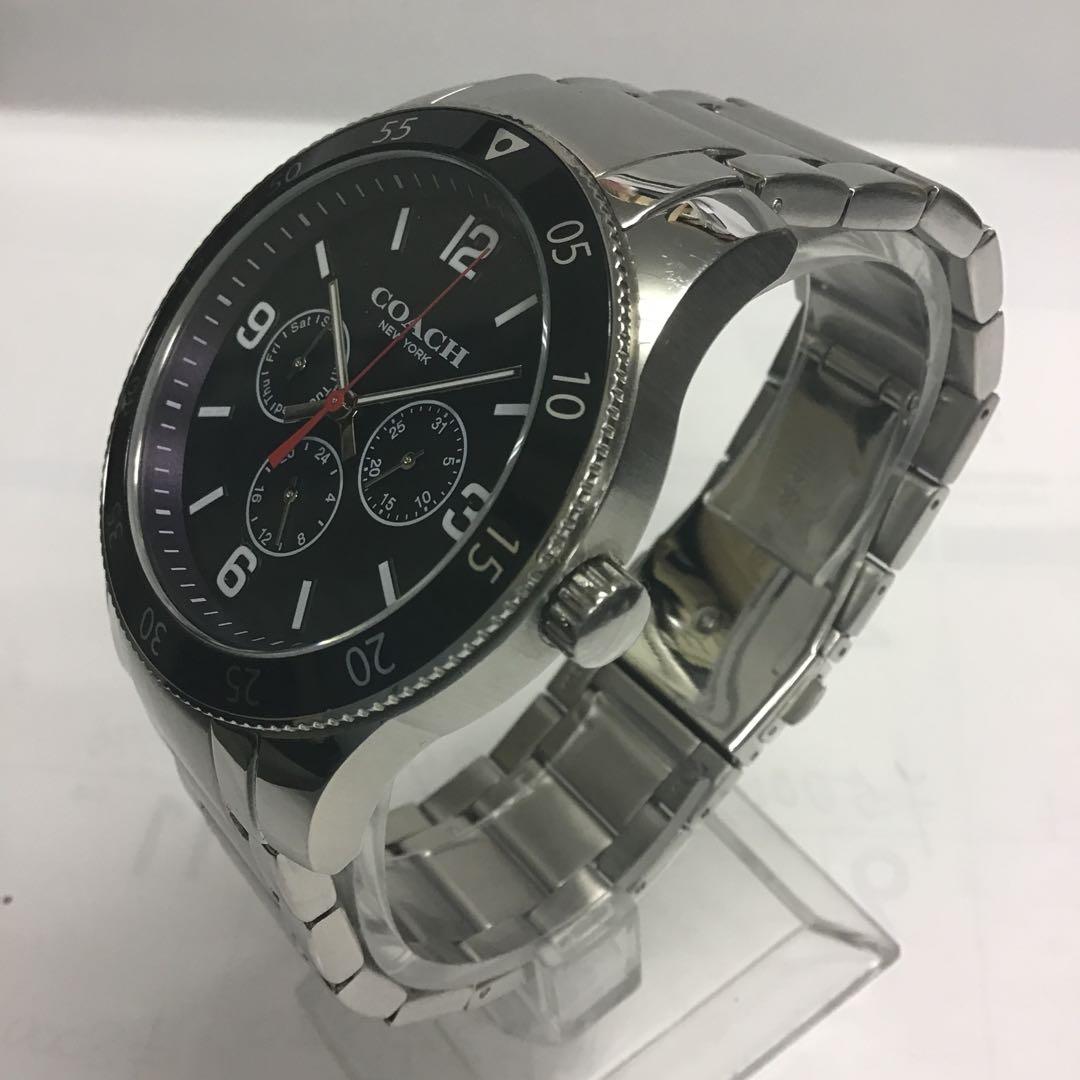 ❣️美品❣️COACH コーチ　箱無し説明書付き　メンズクォーツ腕時計 ブラック