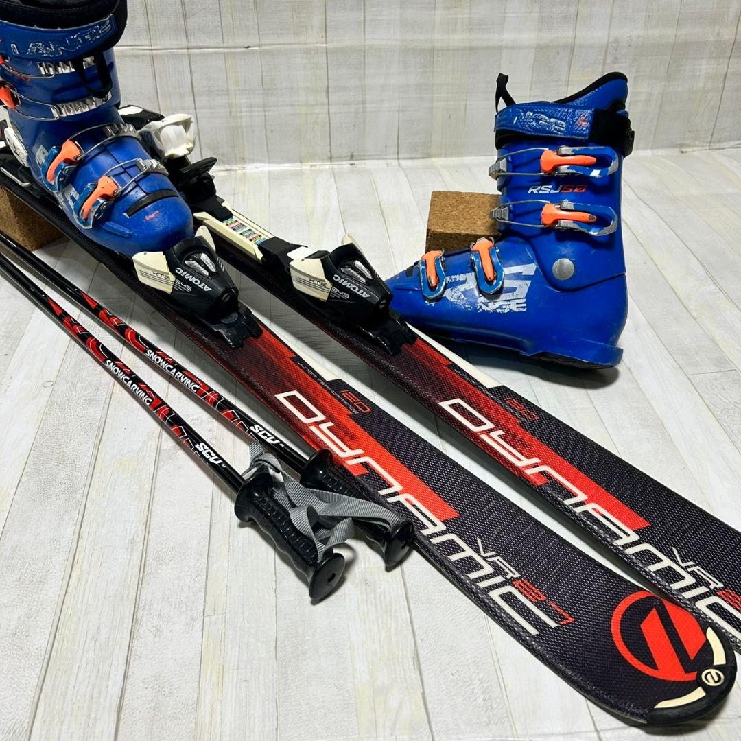 ジュニアスキーセット　DYNAMIC 板 120cm ブーツ 　ストック