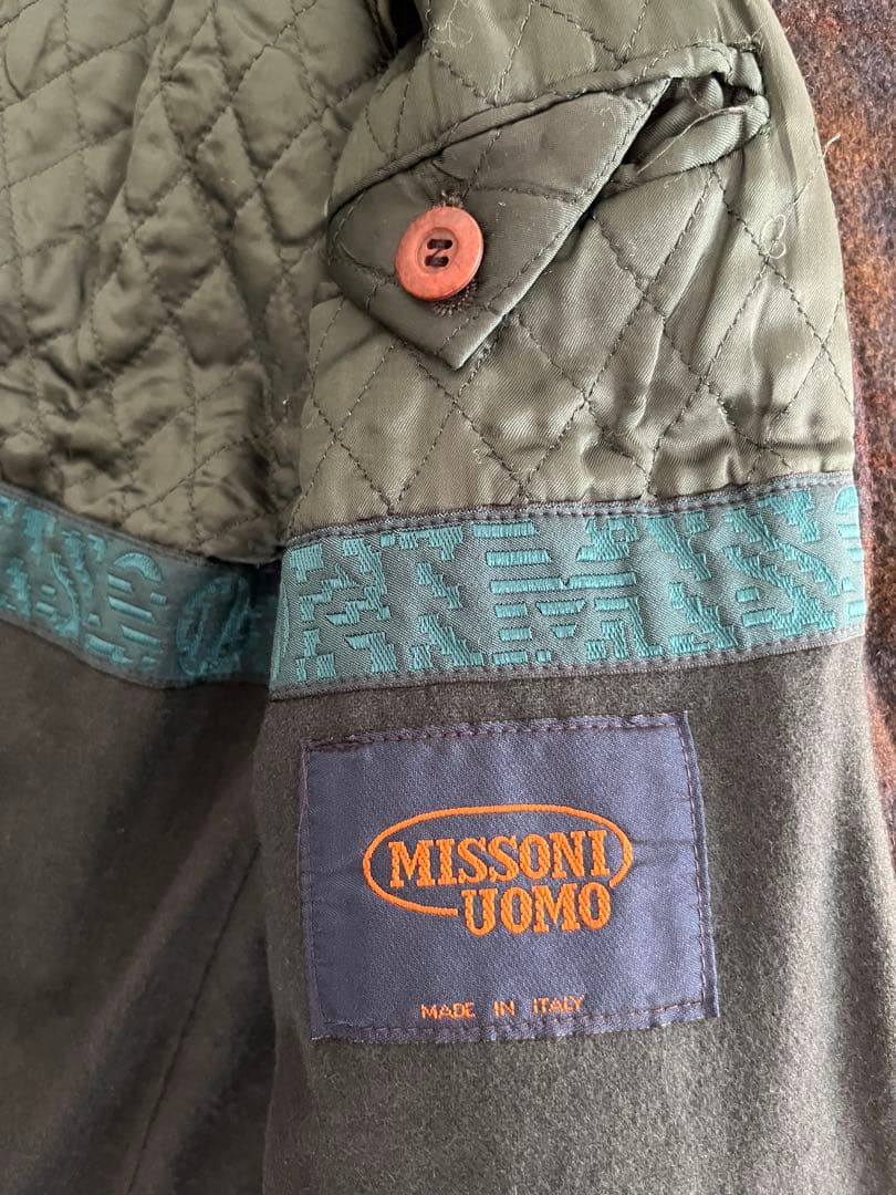 イタリア製 MISSONI UOMO ミッソーニ ウール オンブレ ミドル丈