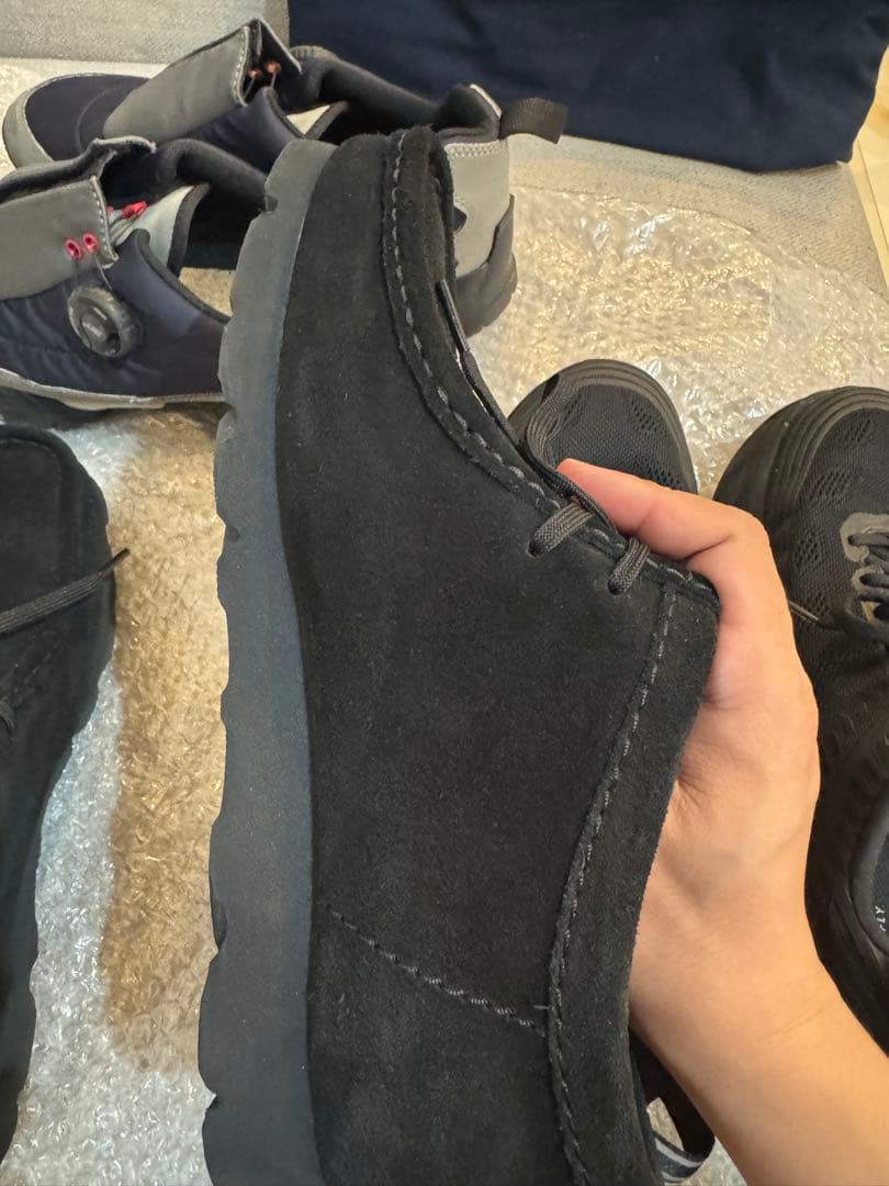 クラークス　ワラビーゴアテックス　24.5 ブラック