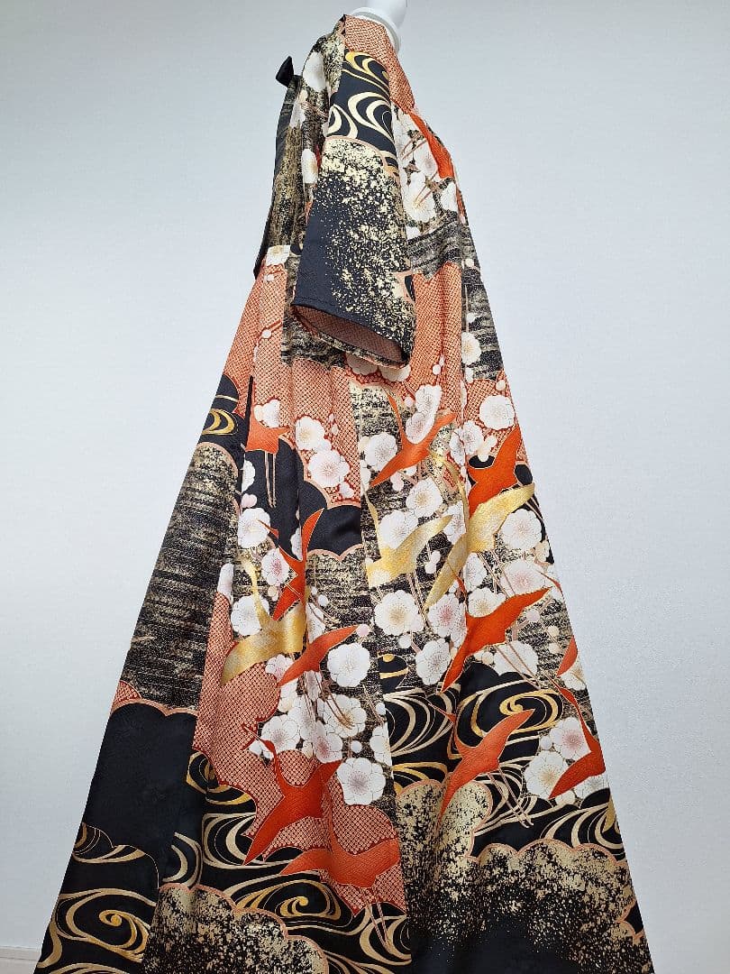 着物リメイクワンピース3642