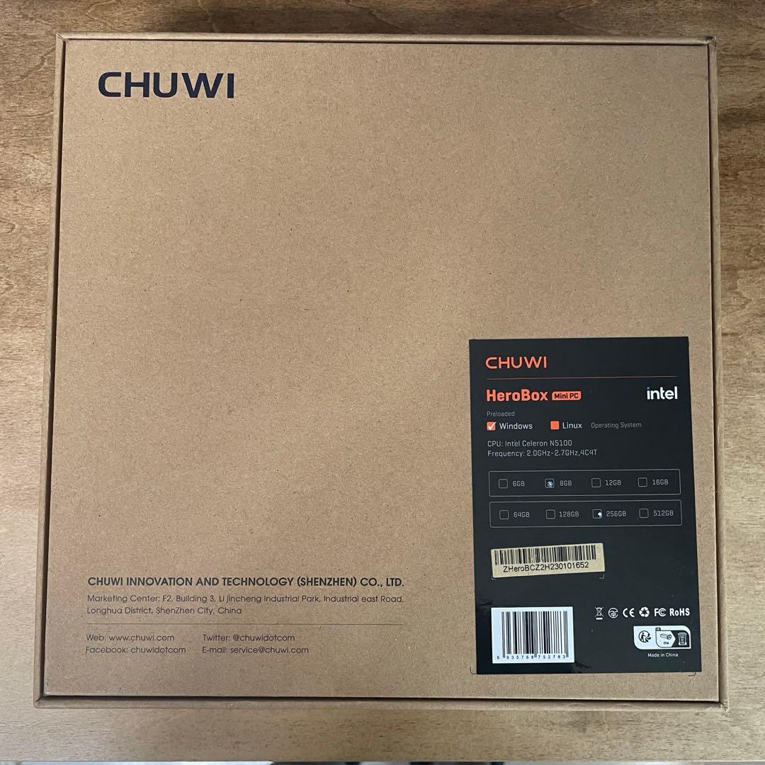 ミニPC Intel CHUWI HeroBox 8GB 256GB