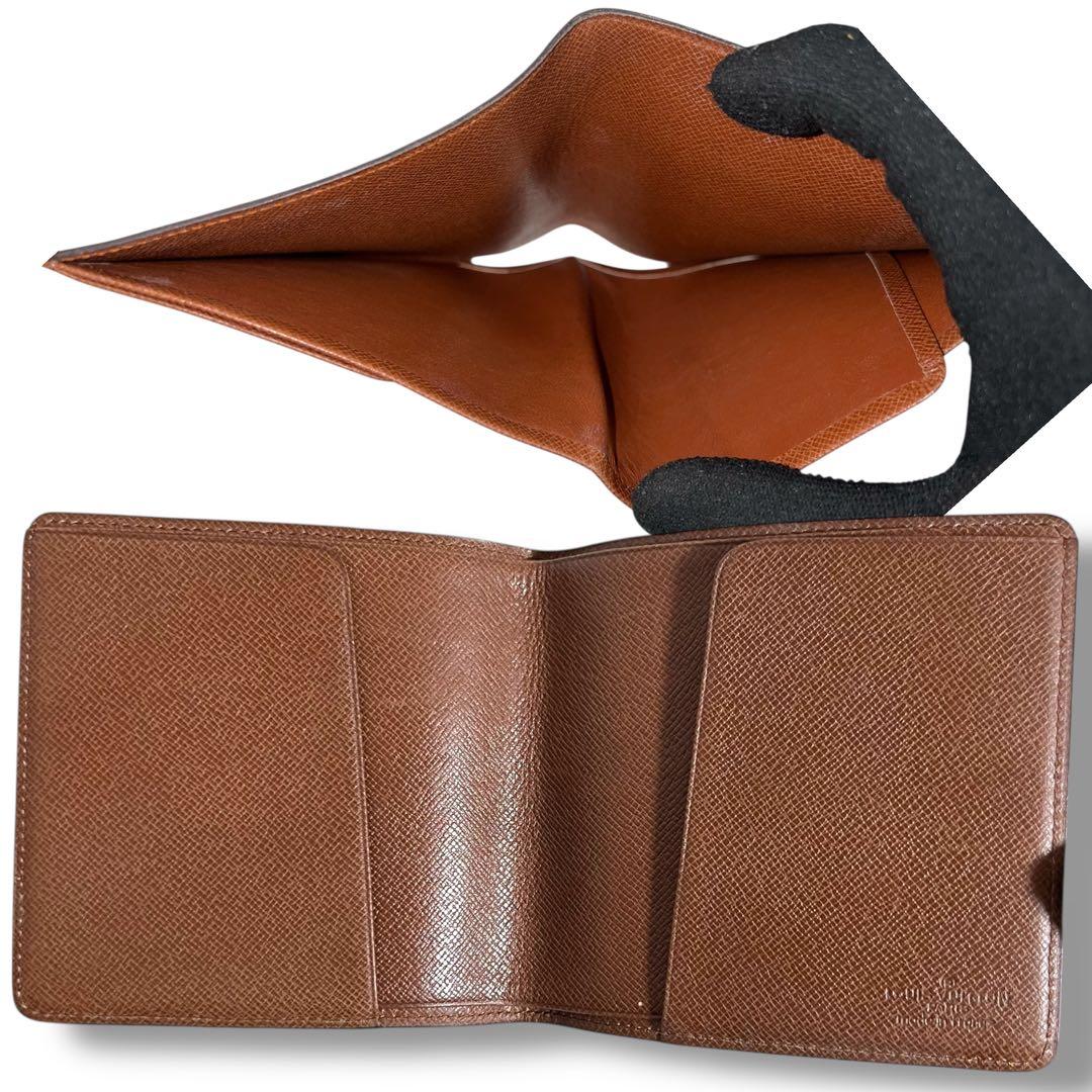 ルイヴィトン　二つ折り財布　札入れ　廃盤　希少　モノグラム　薄型　コンパクト