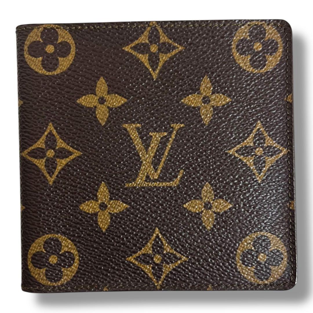 ルイヴィトン　二つ折り財布　札入れ　廃盤　希少　モノグラム　薄型　コンパクト