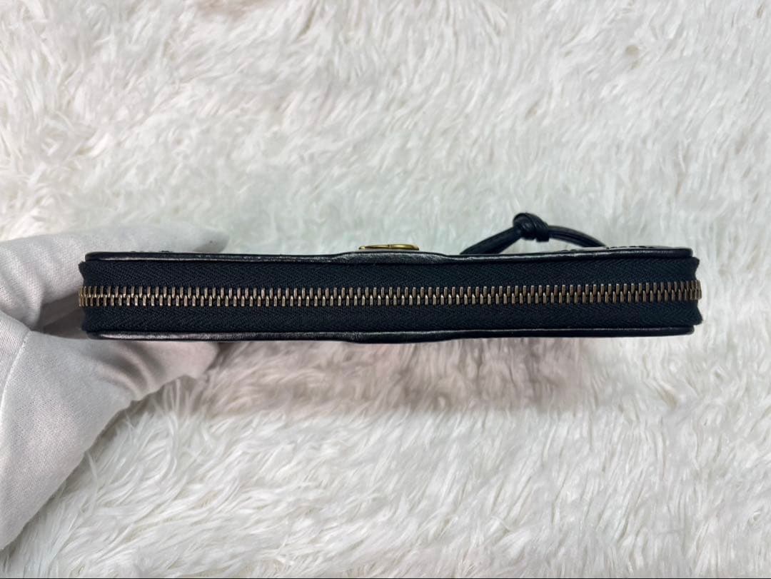 【未使用品】 超美品 グッチ GUCCI オフィディア GG長財布 レザー 黒