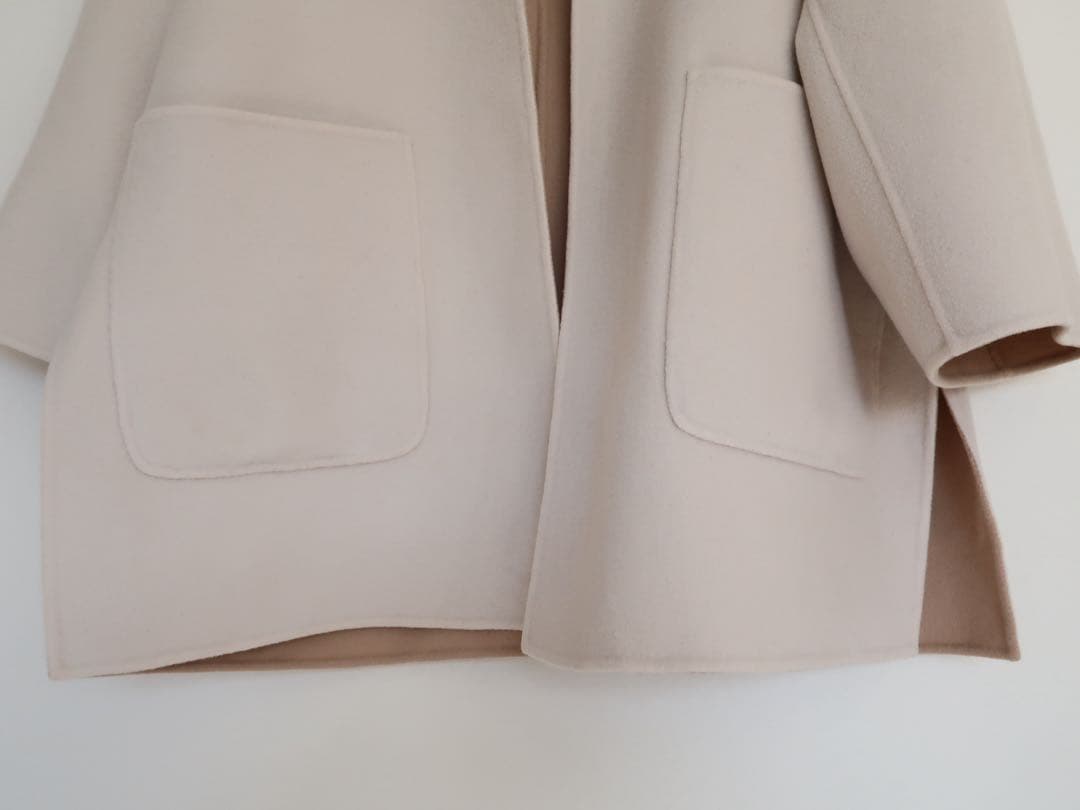 UNITED ARROWS バイカラー リバー ミドルコート ウールコート 36