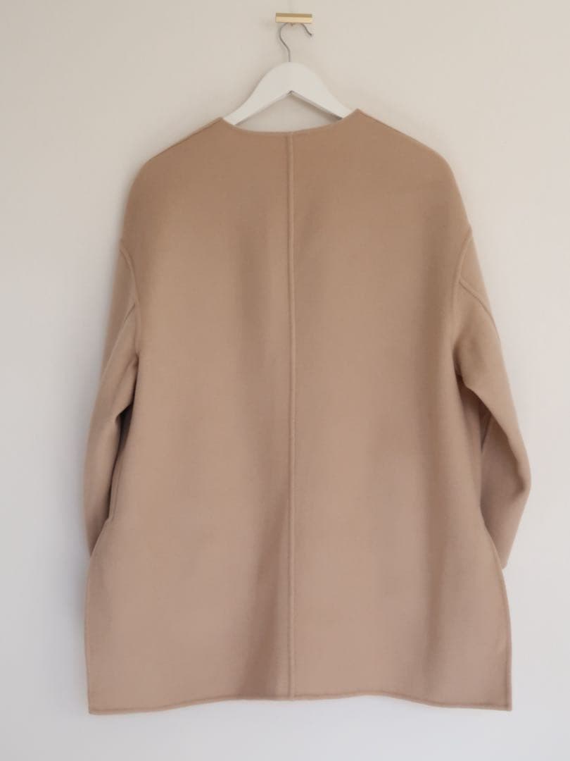 UNITED ARROWS バイカラー リバー ミドルコート ウールコート 36