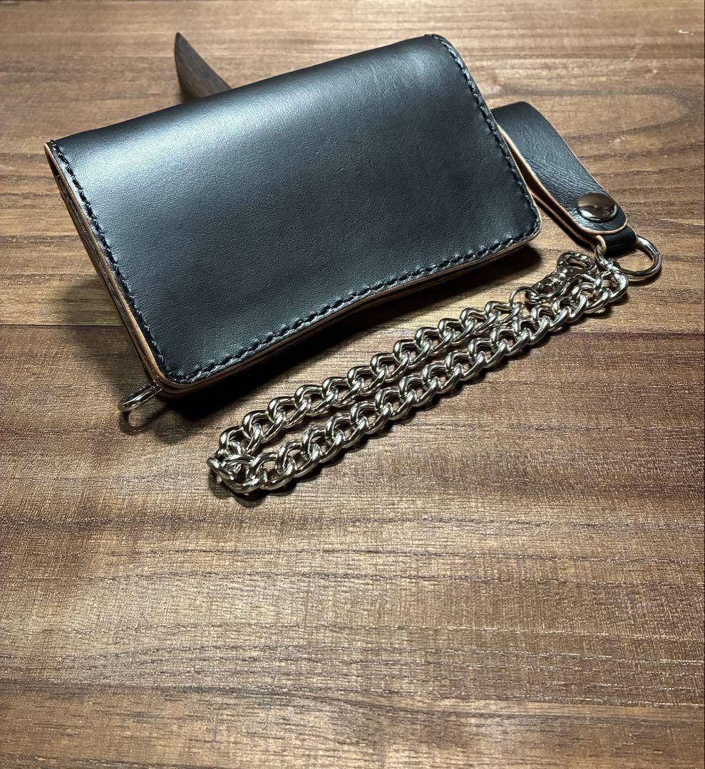 牛革本革ミドルトラッカーウォレット