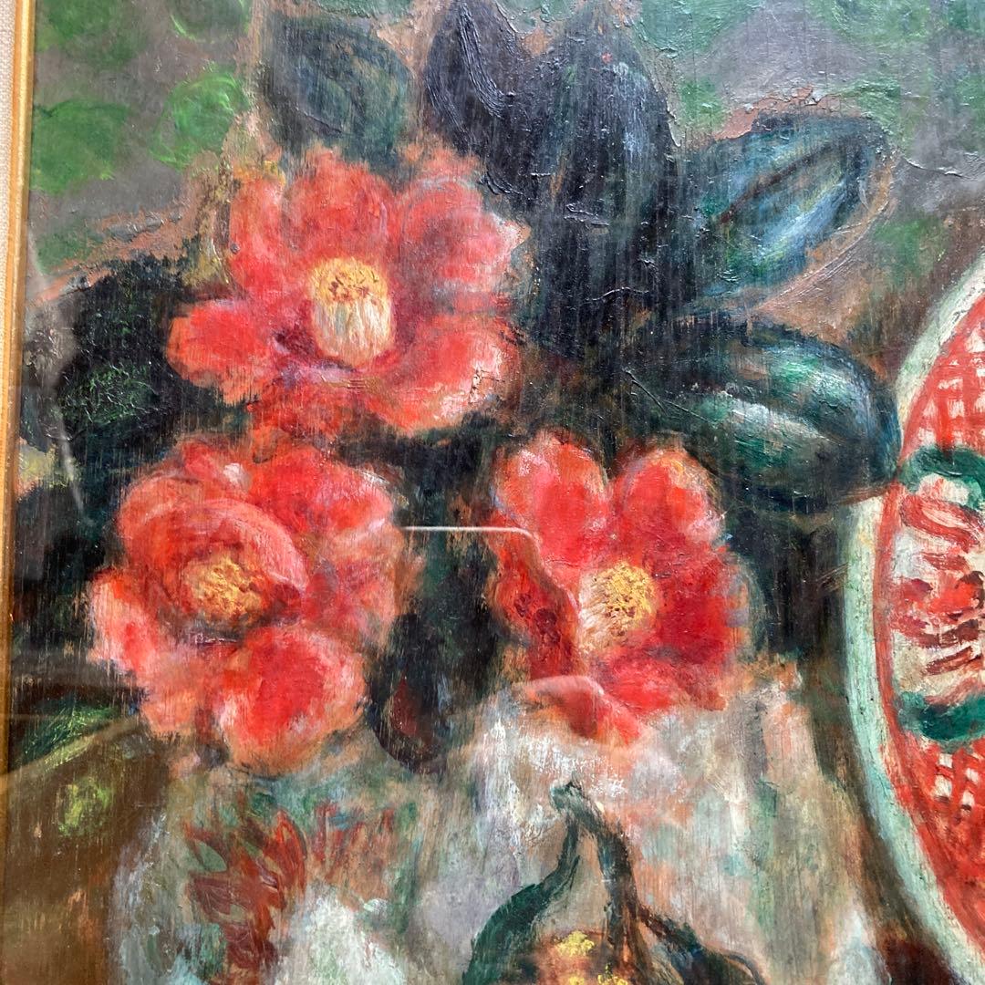 伝　椿貞雄「静物」額53×60￼cm 絵￼38×45cm 岸田劉生￼の愛弟子