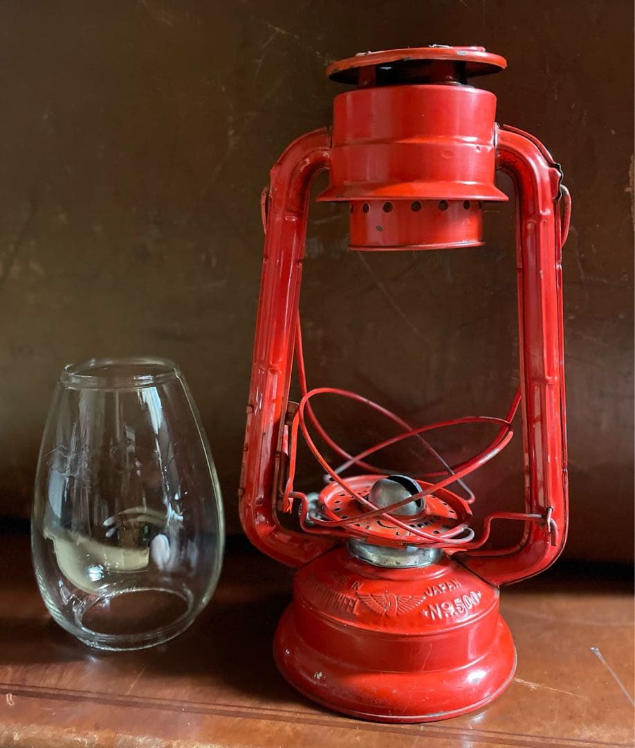 WINGED WHEEL No.500 Red オイル ランタン オイルランプ