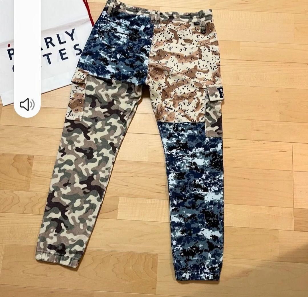 パーリーゲイツ ダブルラッセル マルチカモプリントパンツ 裾リブ ジョガーパンツ