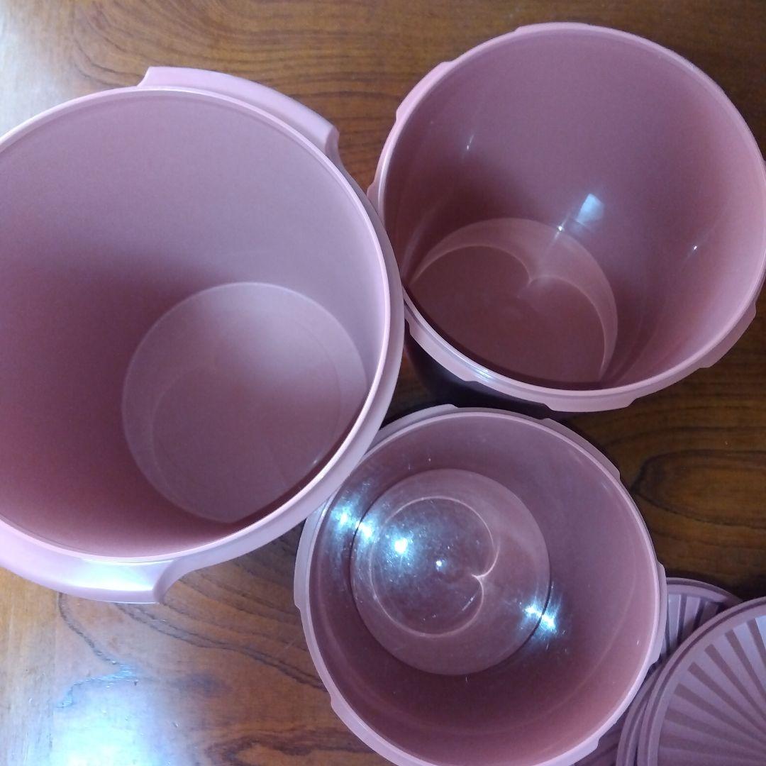 タッパーウェア　マキシデコレーター　少し大きめ3サイズセット　レトロ