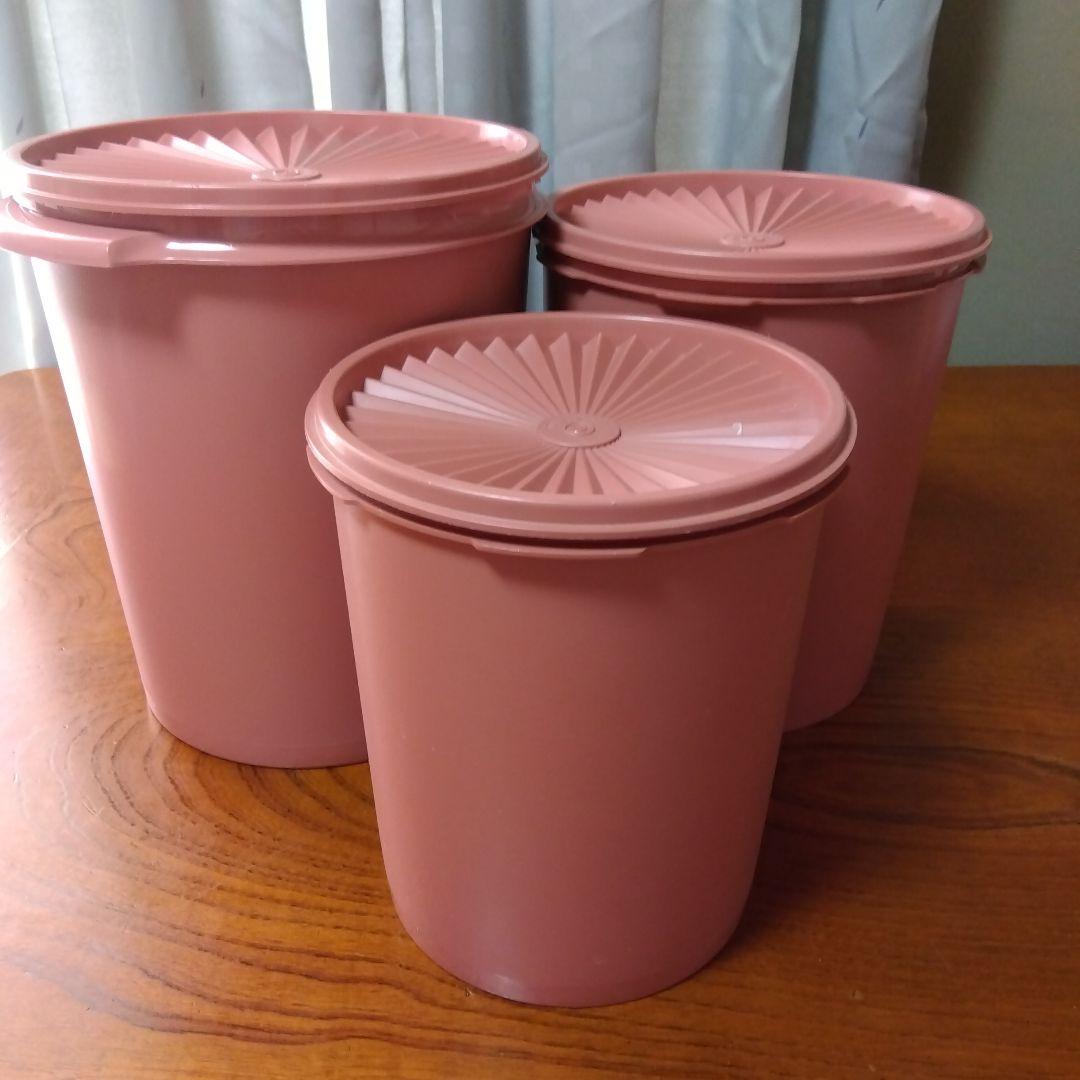 タッパーウェア　マキシデコレーター　少し大きめ3サイズセット　レトロ