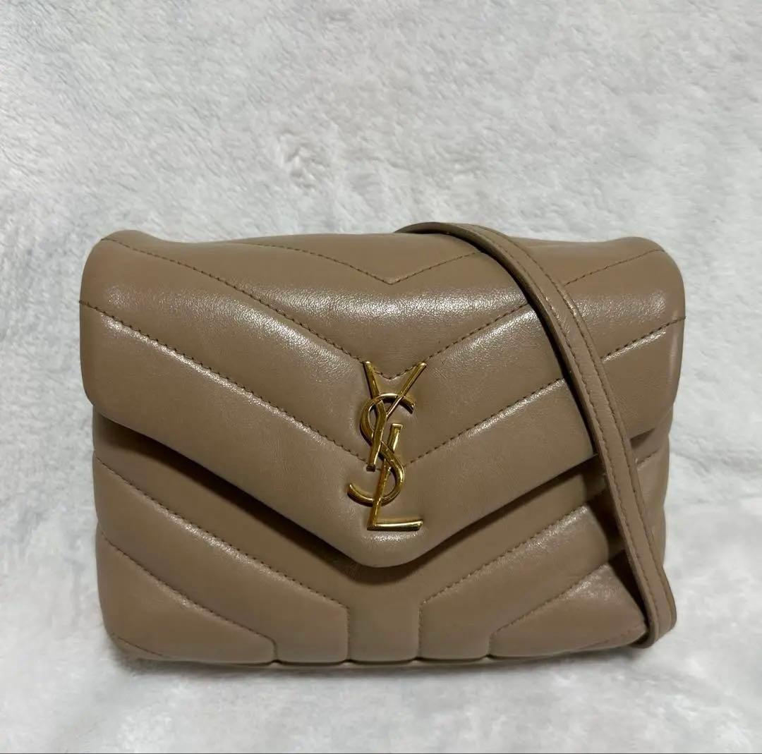 SAINT LAURENT サンローランパリ ルル ショルダーバッグ ベージュ
