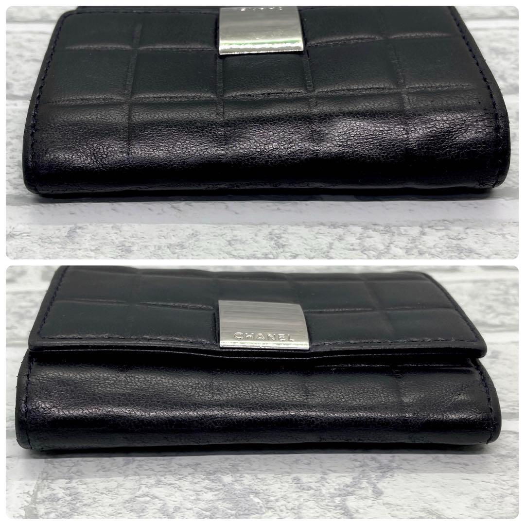 ✨美品✨ CHANEL シャネル キーケース 6連 ラムスキン チョコバー 黒