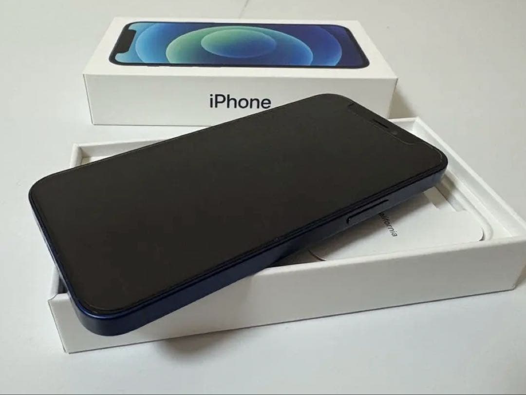 Apple iPhone 12 mini 64GB青 ケース付き 美品