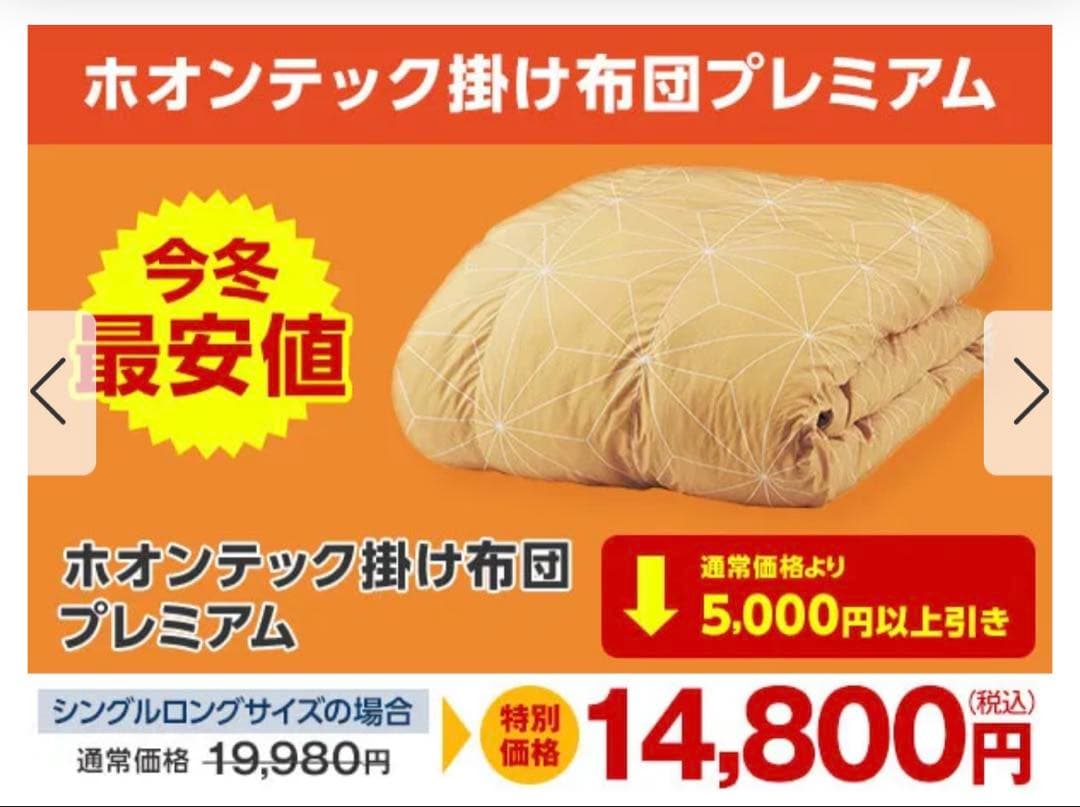 True Sleeper ホオンテック掛け布団プレミアム シングルロング