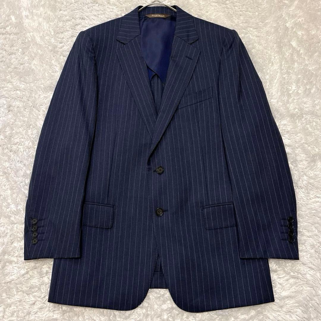 極美品✨ ポールスチュアート ビジネススーツ セットアップ ネイビー ストライプ