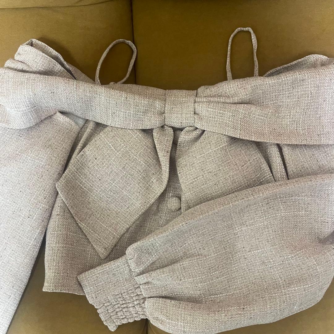 LIPSERVICE リボンオフショル ピンク