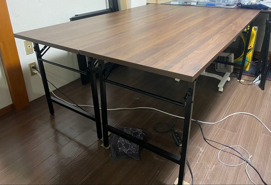 引き取り限定 2台組 会議用テーブル 1800×600×700