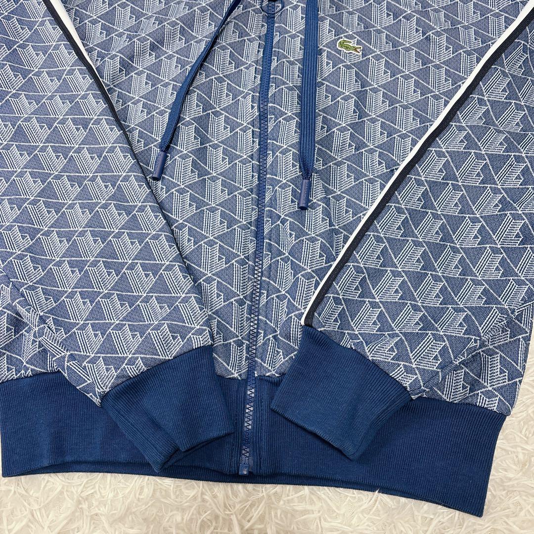 【未使用級】LACOSTE 総柄　ジャージ　トラックジャケット　セットアップL