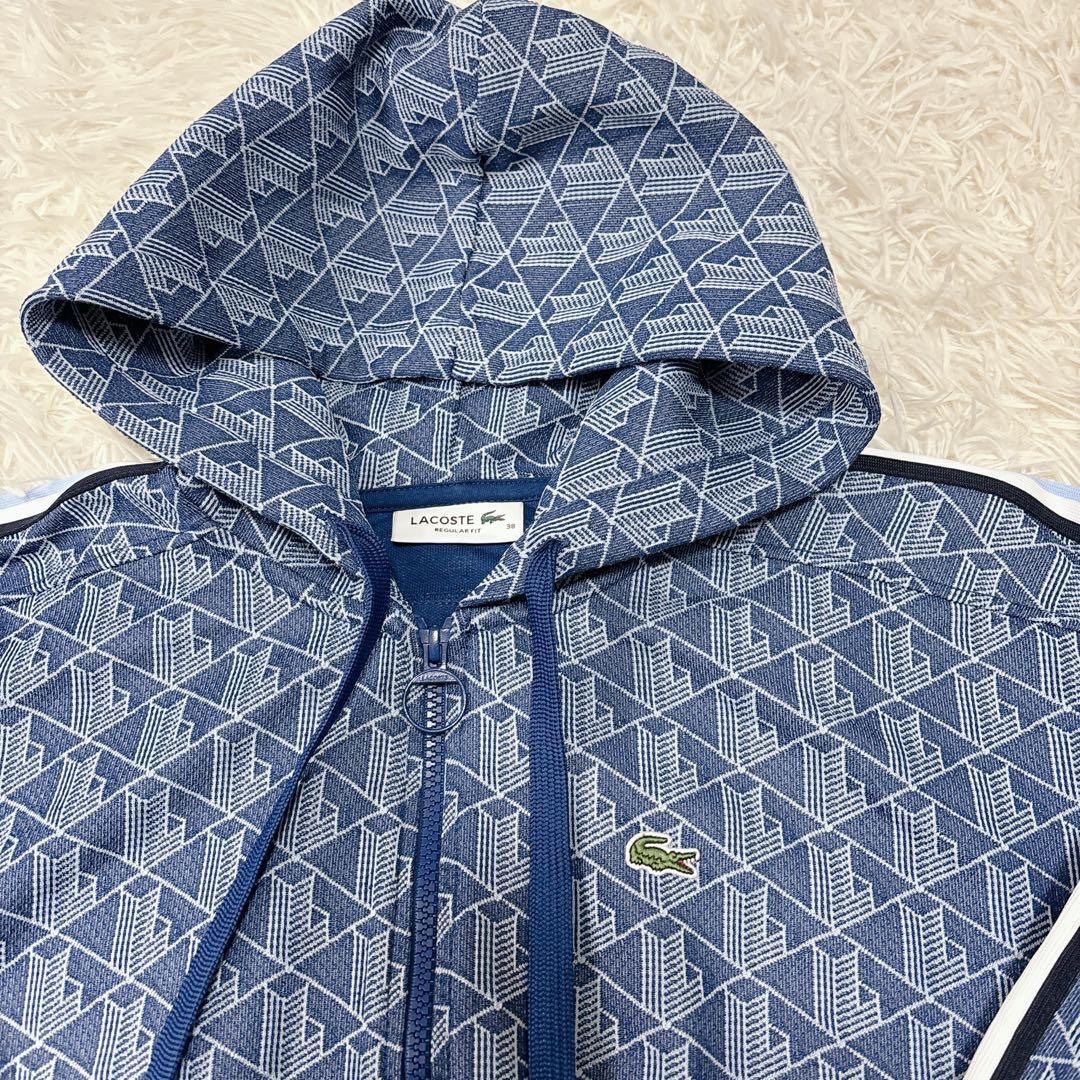【未使用級】LACOSTE 総柄　ジャージ　トラックジャケット　セットアップL