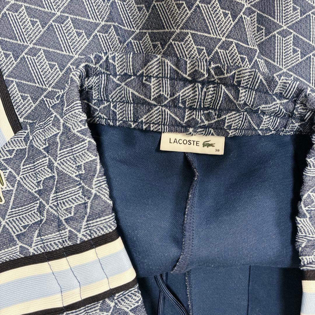【未使用級】LACOSTE 総柄　ジャージ　トラックジャケット　セットアップL