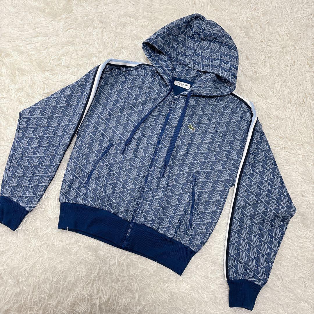【未使用級】LACOSTE 総柄　ジャージ　トラックジャケット　セットアップL