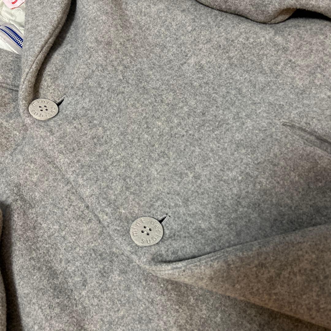 【美品】mint designs バックジップロングコート ブルーライン 2
