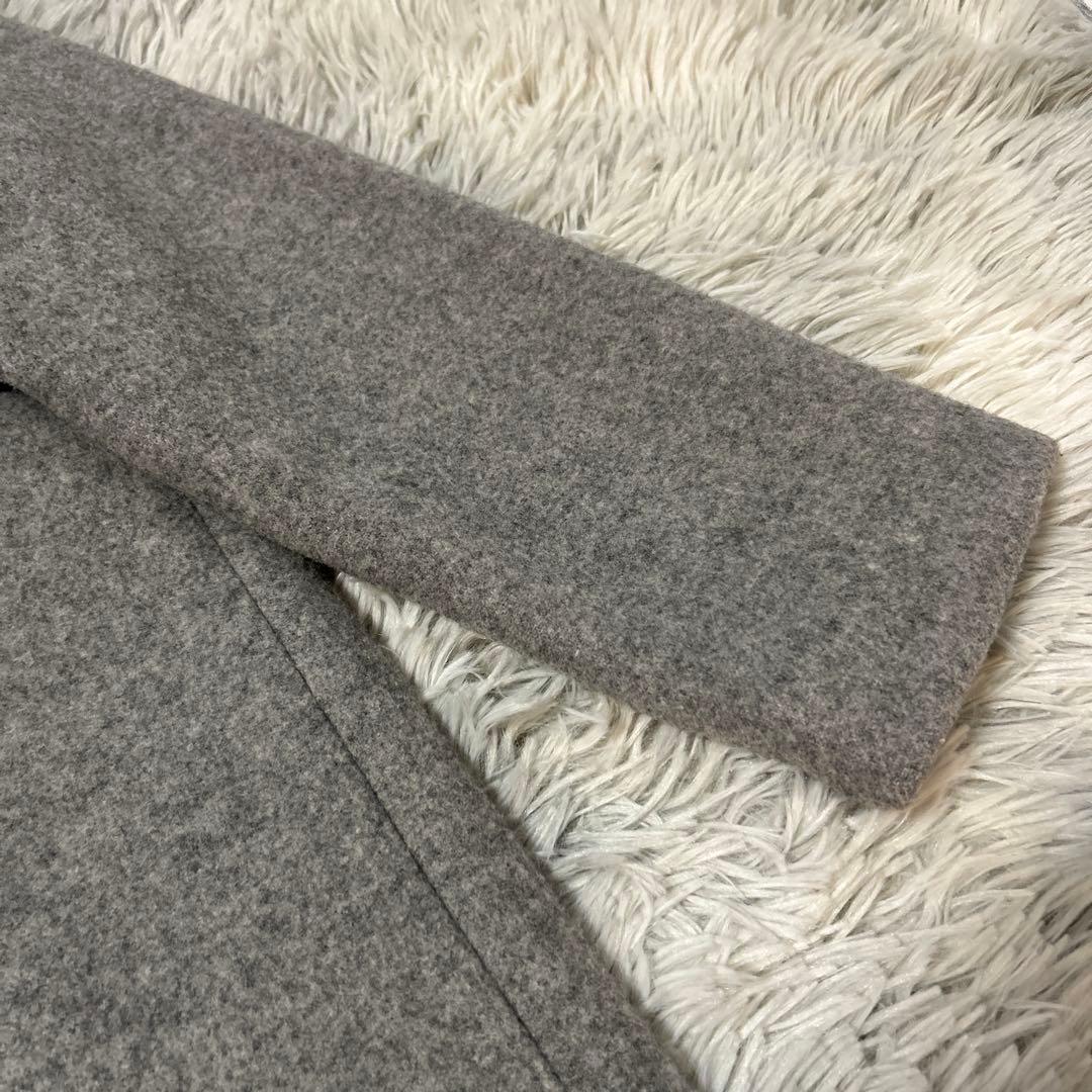 【美品】mint designs バックジップロングコート ブルーライン 2