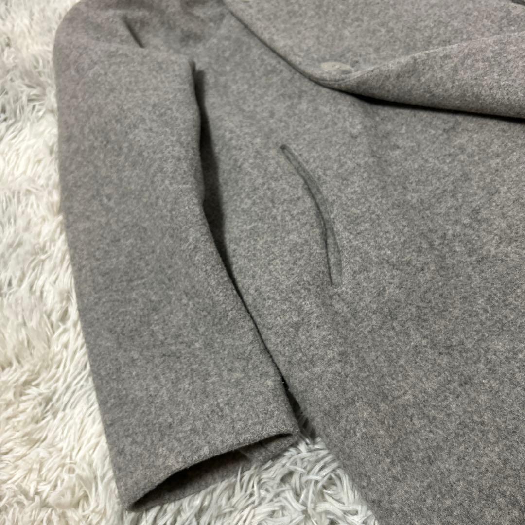 【美品】mint designs バックジップロングコート ブルーライン 2