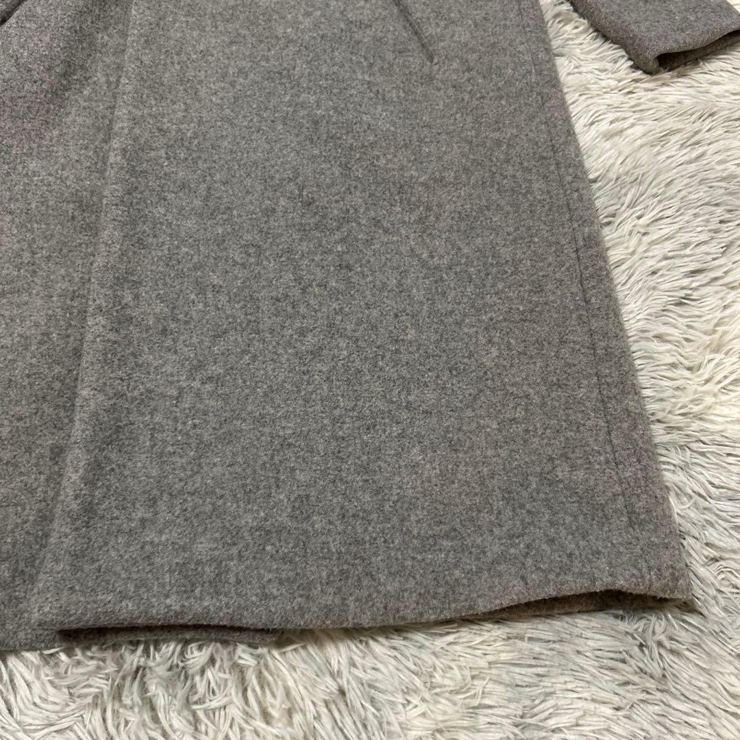 【美品】mint designs バックジップロングコート ブルーライン 2