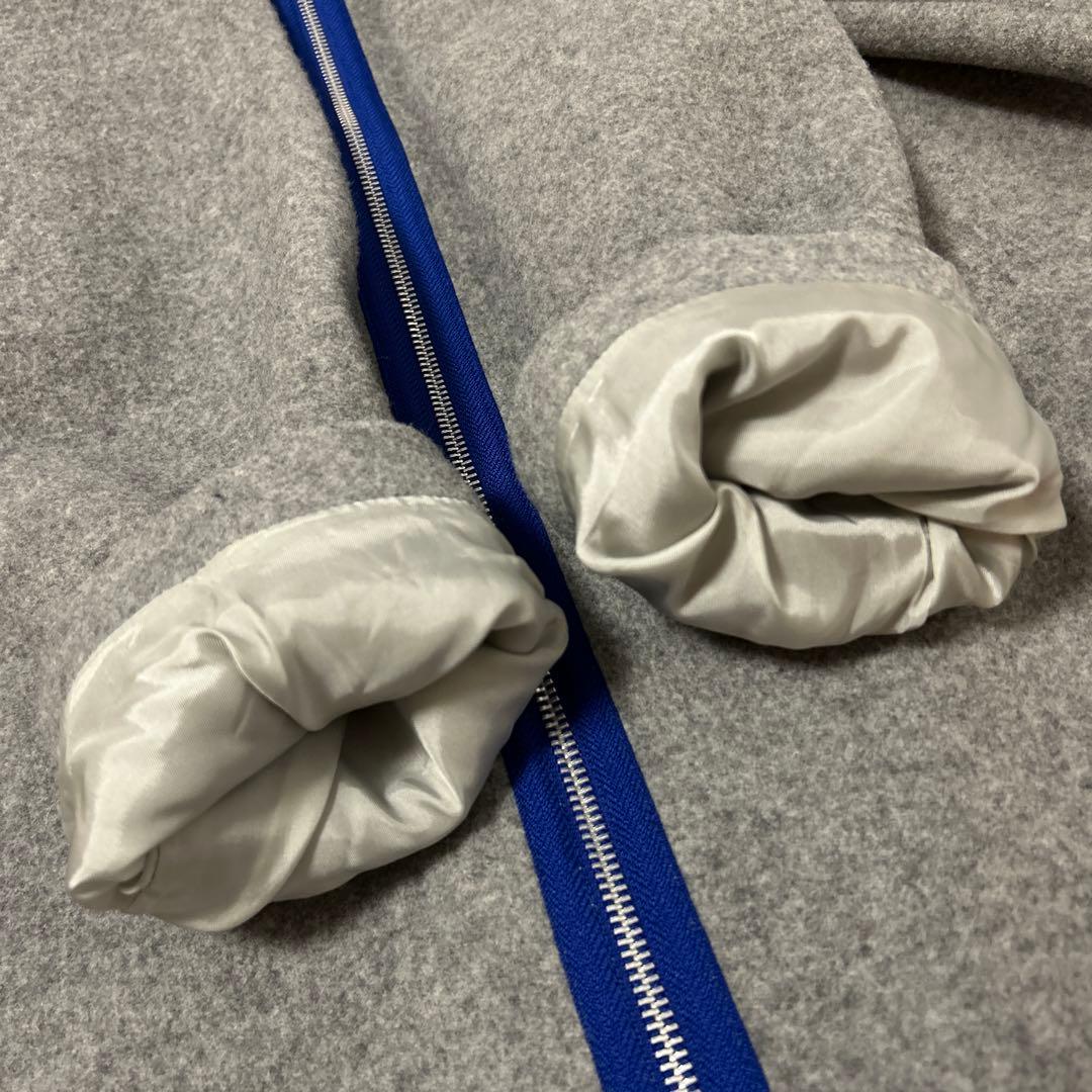 【美品】mint designs バックジップロングコート ブルーライン 2