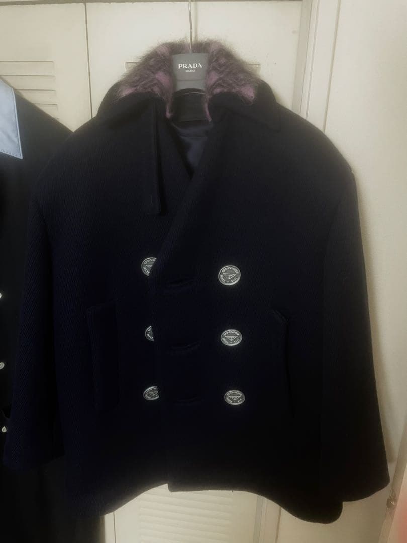 【未使用品】PRADA 21aw ダブルブレストピーコート　サイズXS