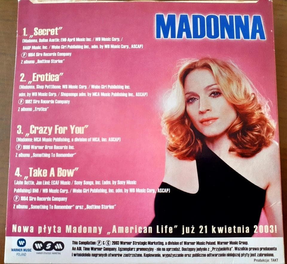 マドンナ　Miosne Przeboje　ポーランド盤 貴重 ミニベスト盤 CD