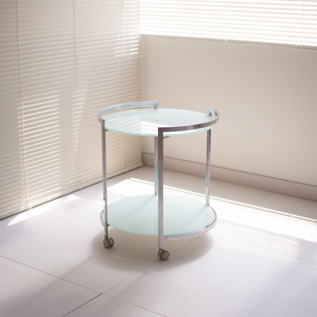 pool table / ガラステーブル 2段 キャスター付