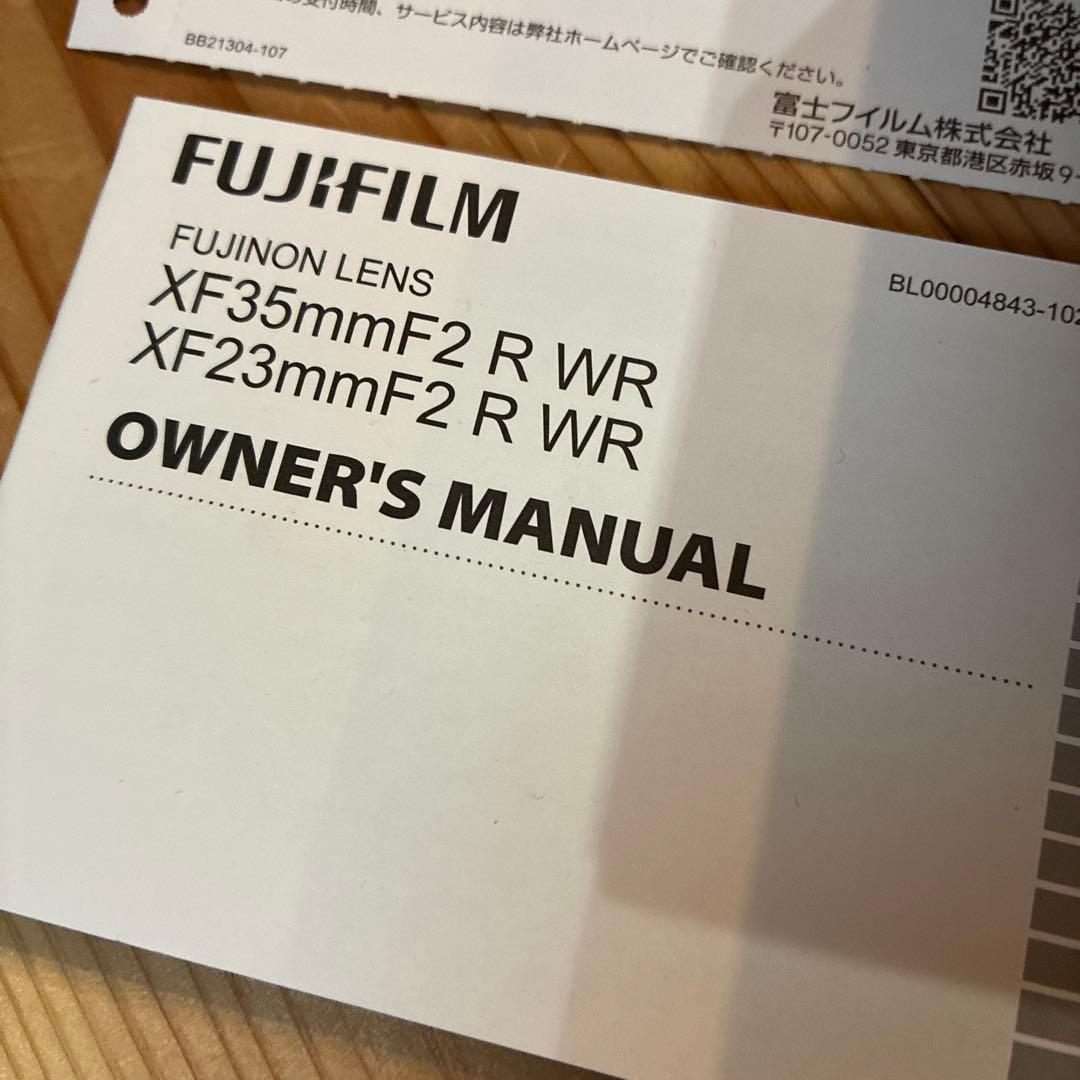 レンズ(単焦点) fujifilm xf35mmf2 r wr