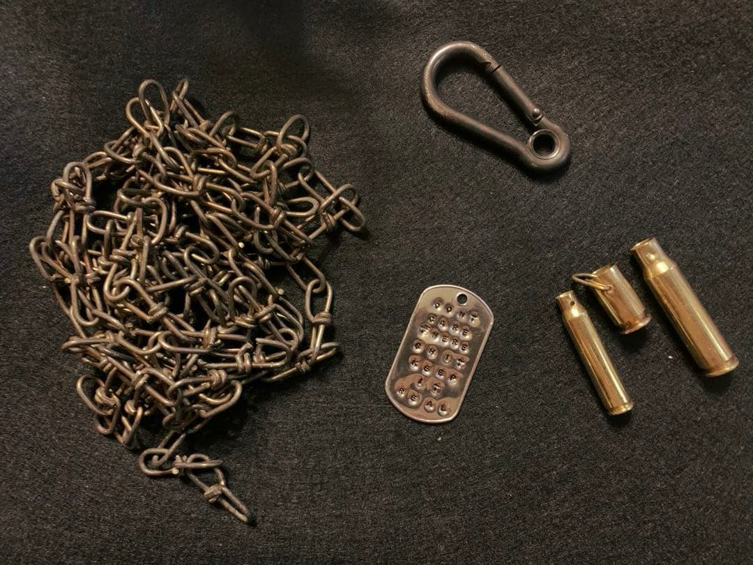 70sヴィンテージ ドッグタグ ウォレットチェーン ピールアンドリフト punk